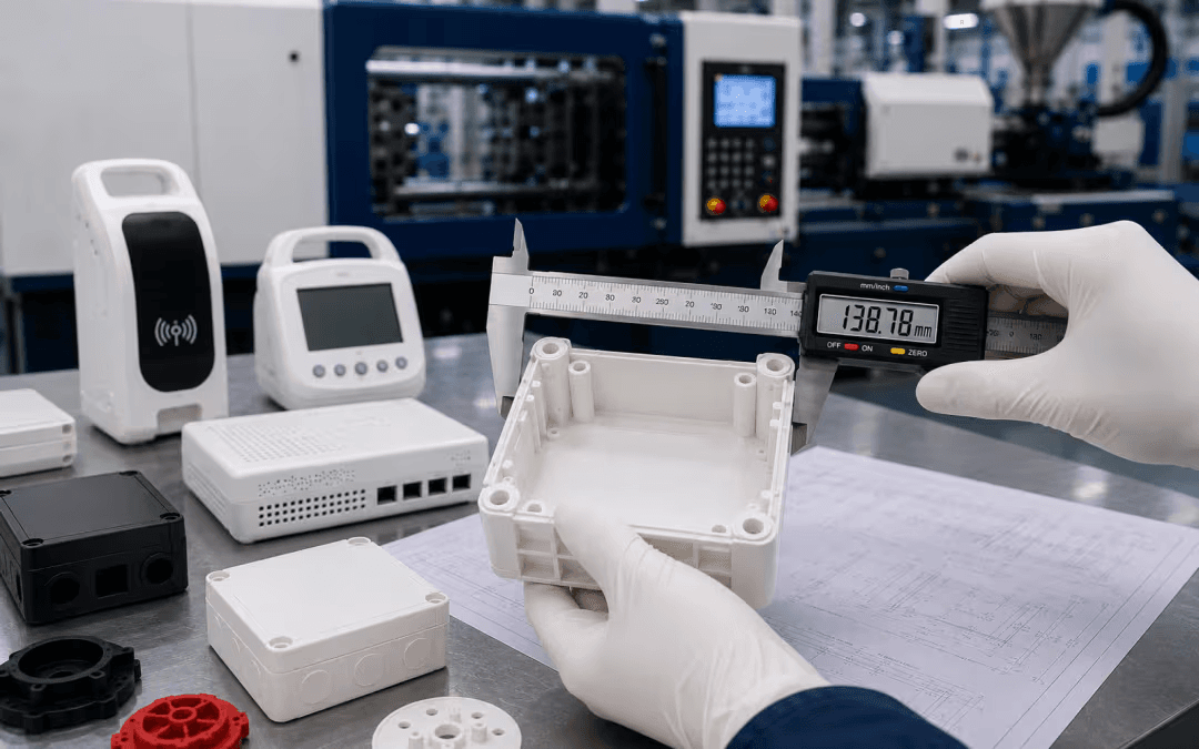 Visual and dimensional inspection of molded plastic components