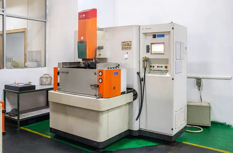 Electrical discharge machining machine in the injection mold toolroom