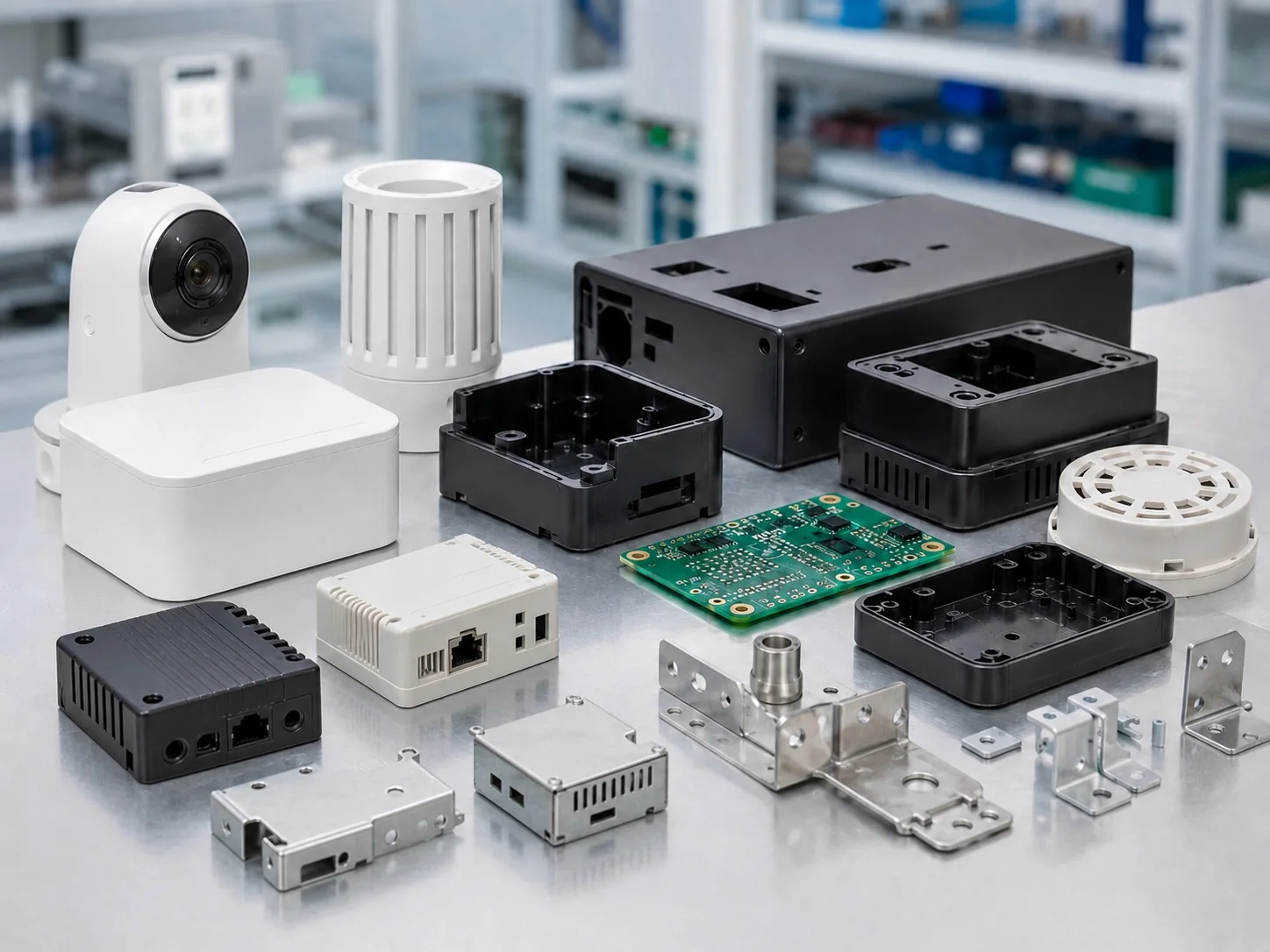 Electronic housings bezels buttons and internal molded components