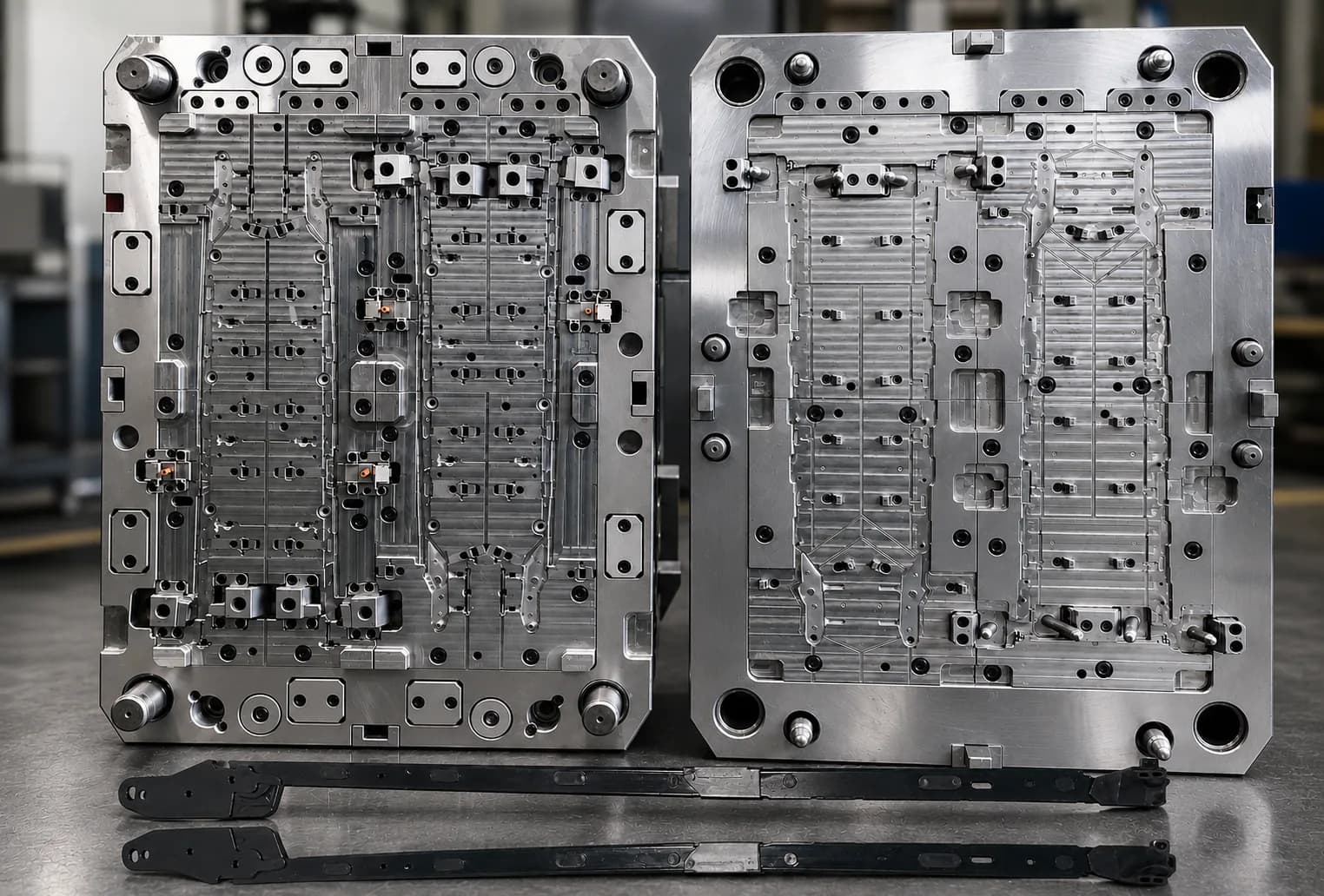 Insert molding tool for plastic parts with integrated metal inserts