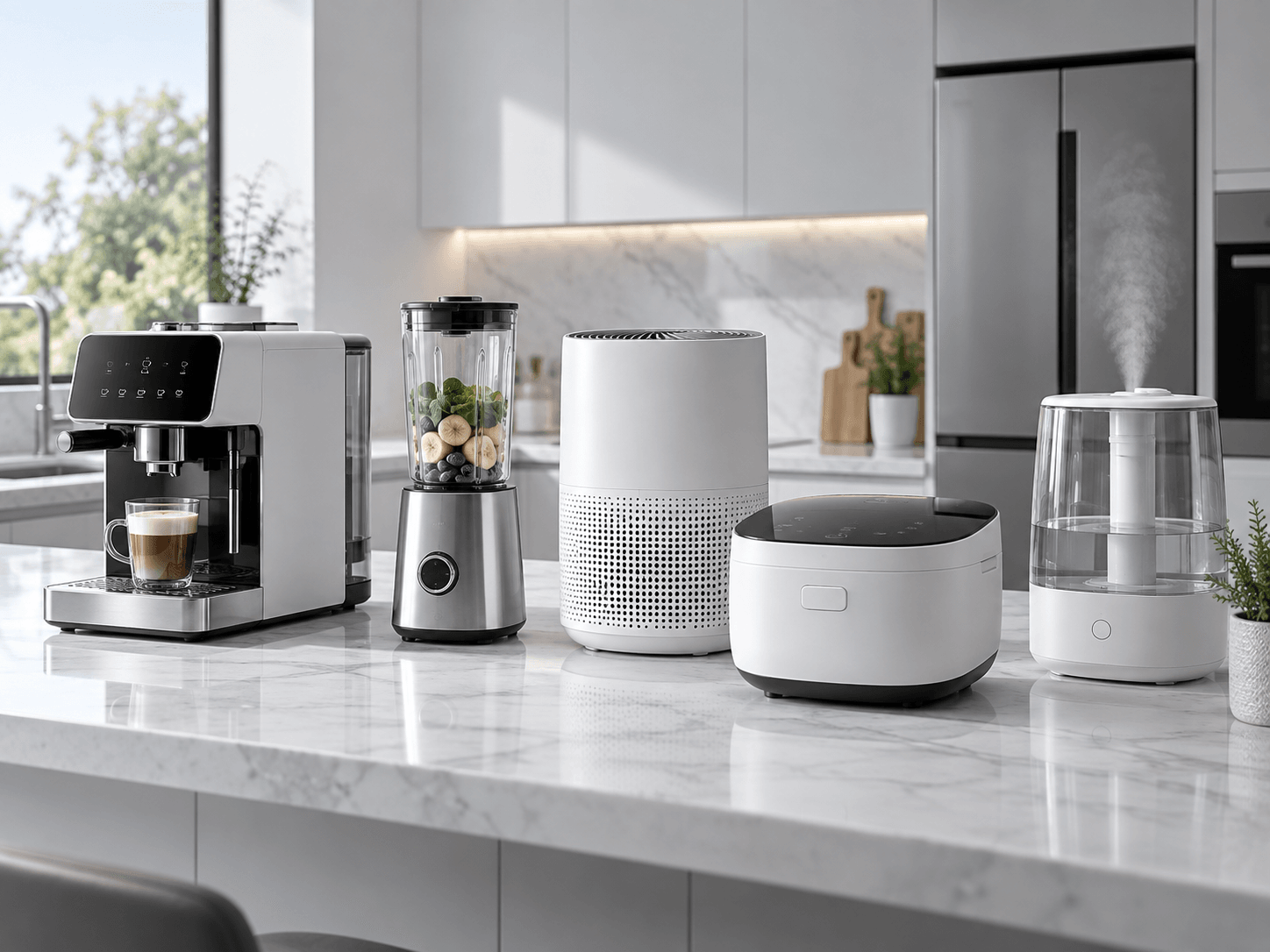 Home appliances with molded housings controls panels and functional plastic components