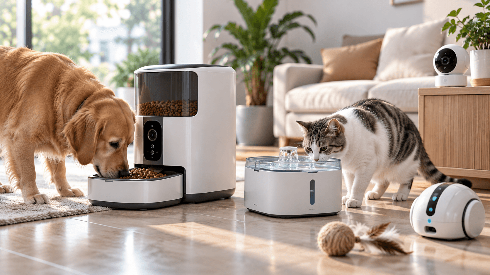 Smart pet feeder water device camera and molded plastic product housings