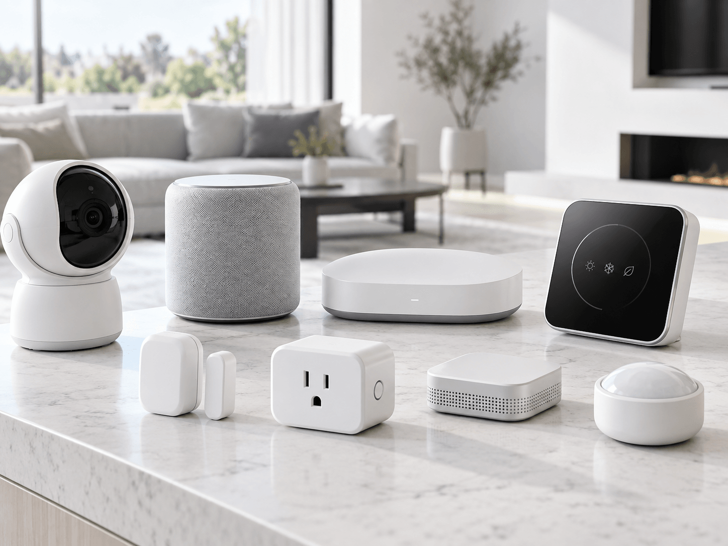 Smart home products with molded plastic housings