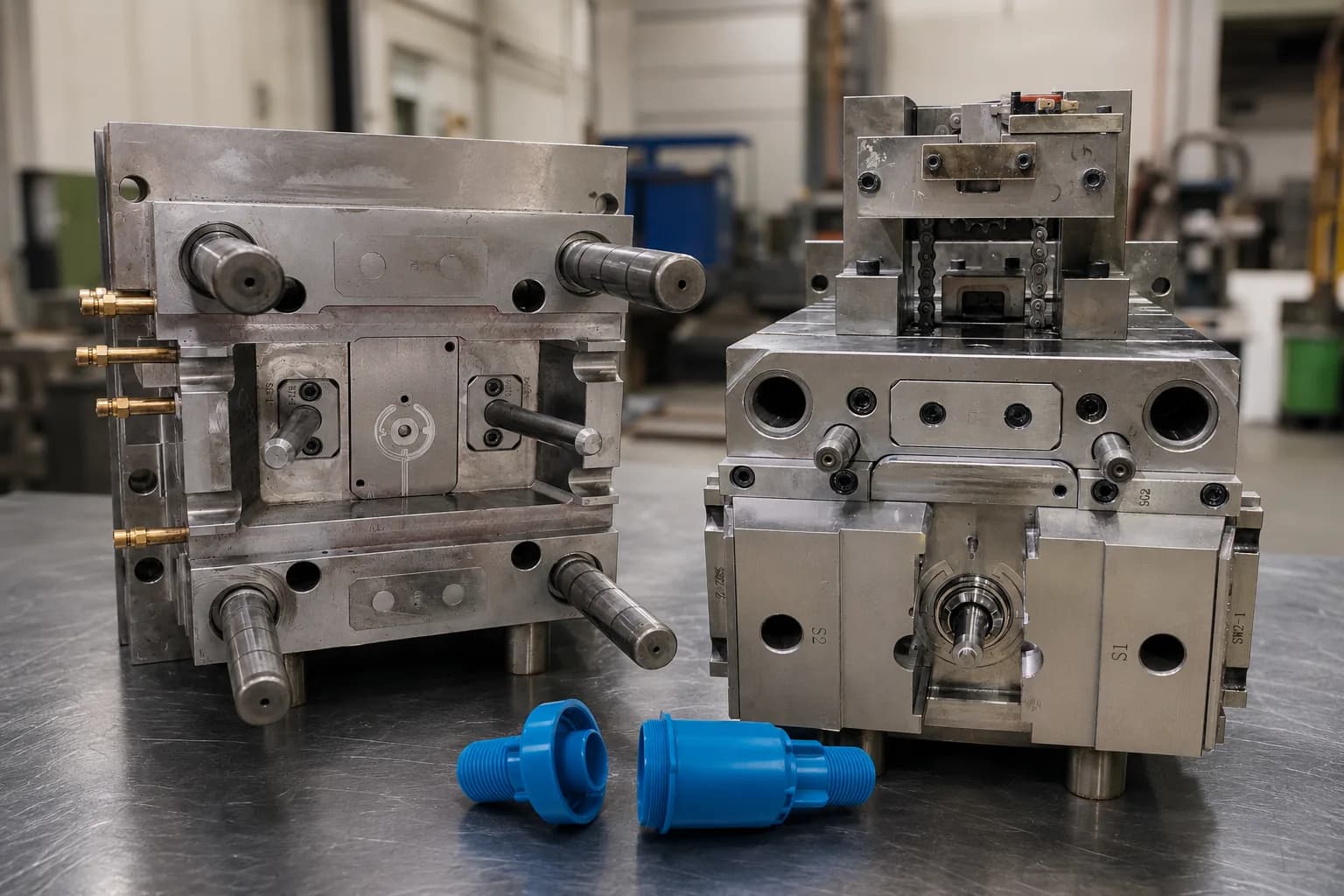 Unscrewing injection mold for threaded plastic components